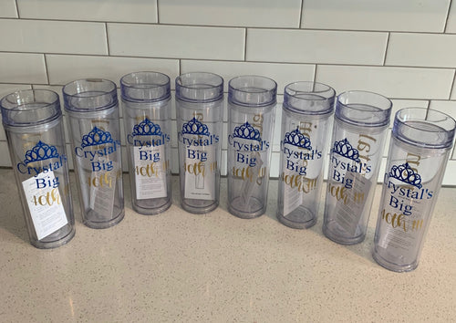 Custom Clear Tumblers with Straw image 0