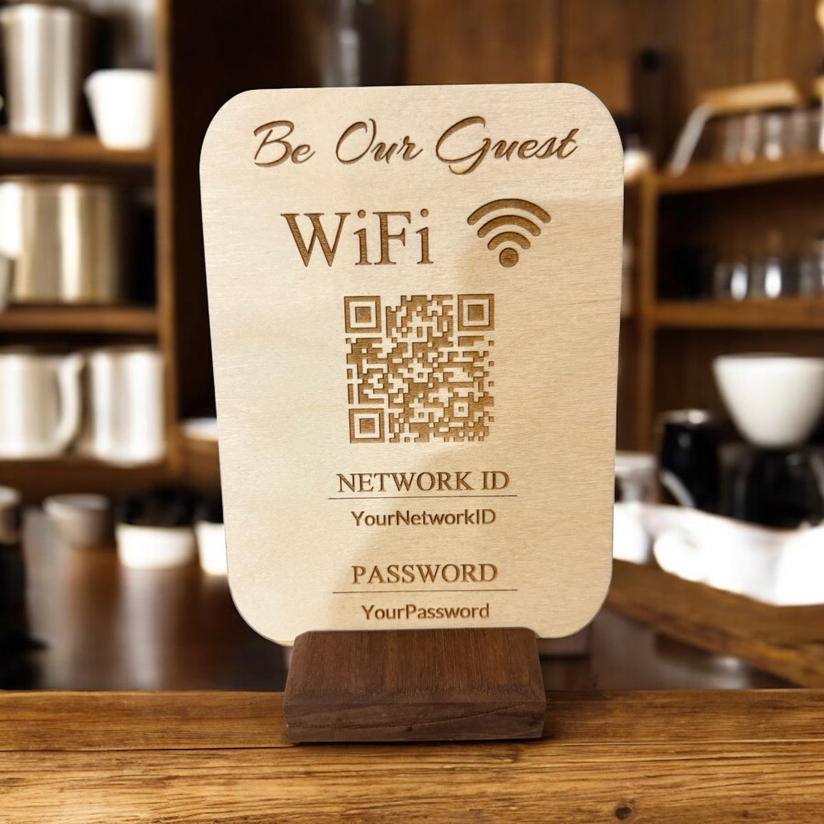 Wifi Sign with QR code image 1