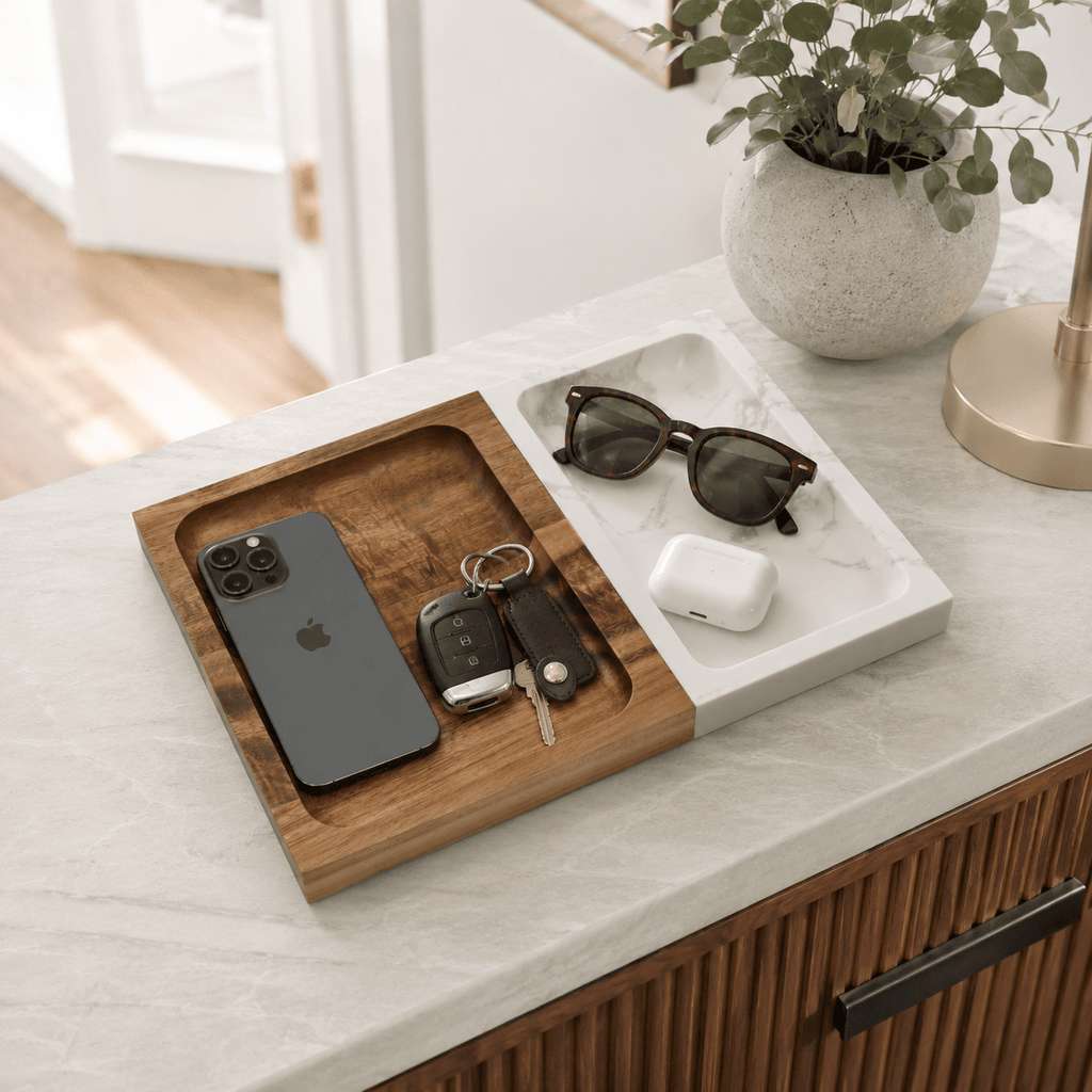 Marble and Wood Valet Tray image 4